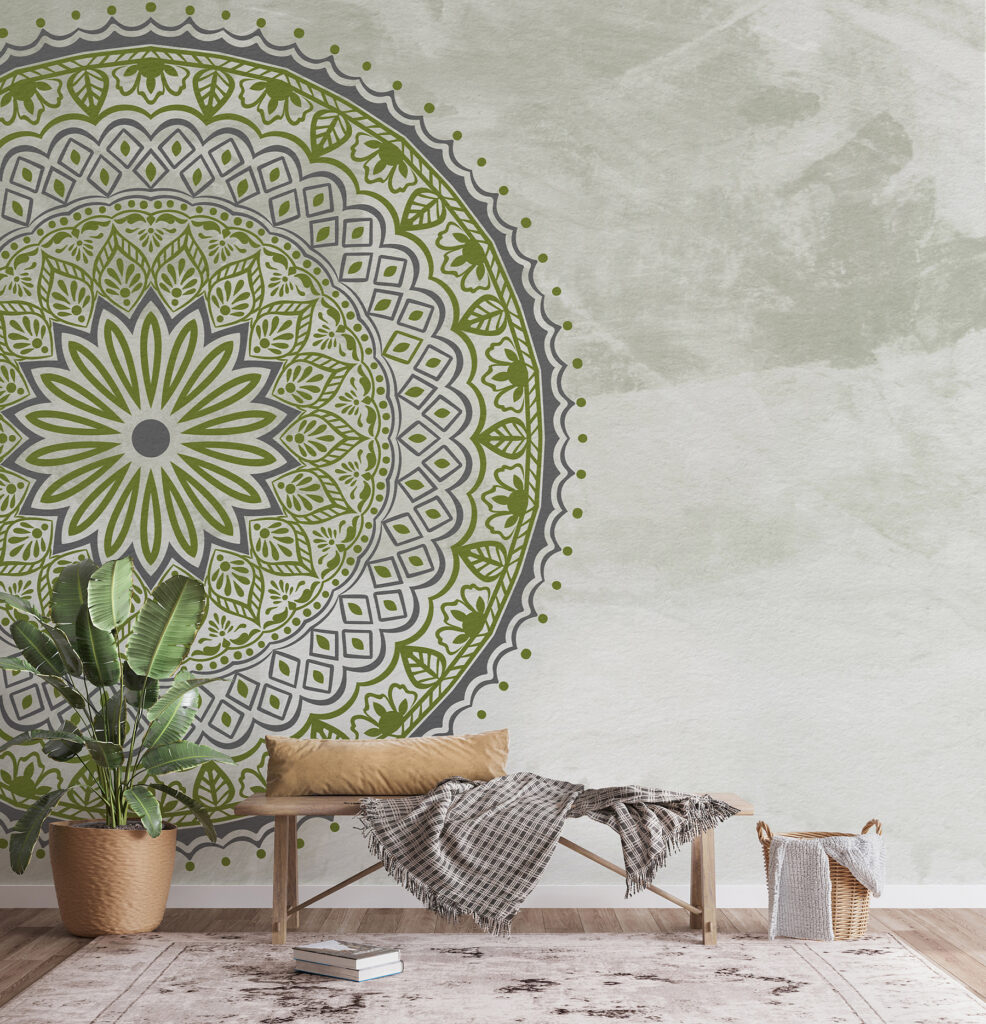 A circular pattern on a white surface A circular pattern on a white surface
