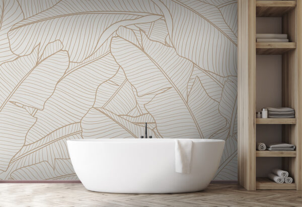 Elegante motivo a foglie per un arredamento moderno. Elegante motivo a foglie per un arredamento moderno.