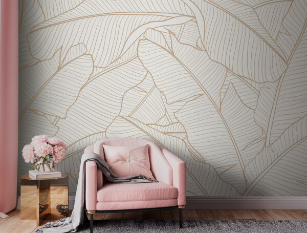 Elegante motivo a foglie per un arredamento moderno. Elegante motivo a foglie per un arredamento moderno.