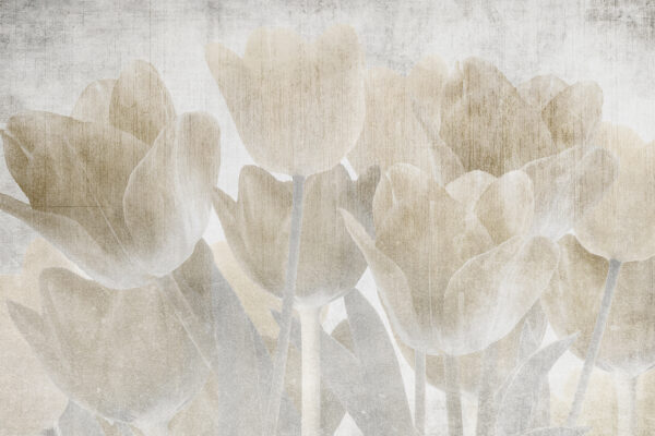 Un gruppo di fiori con foglie Un gruppo di fiori con foglie