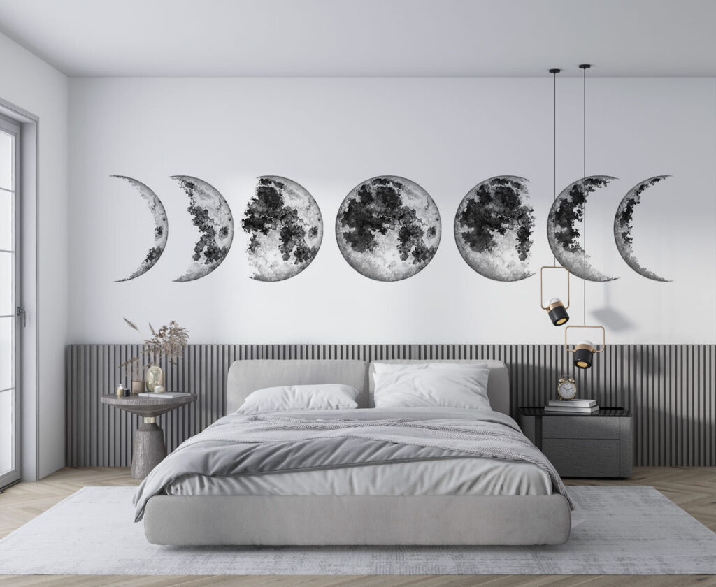 A row of phases of the moon A row of phases of the moon