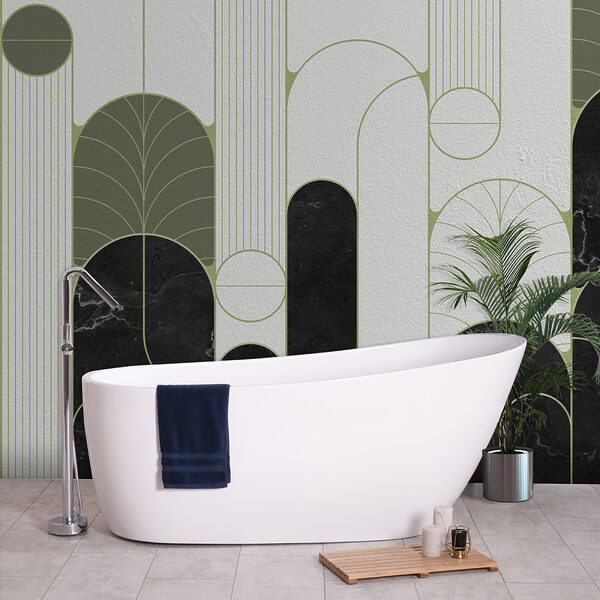 A black and white art deco design A black and white art deco design