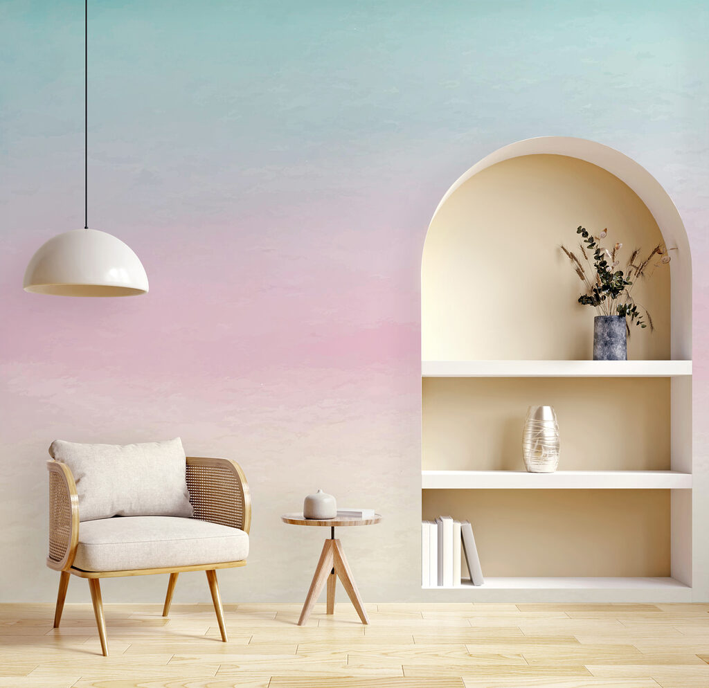 Soft, pastel hues of calm serenity Soft, pastel hues of calm serenity