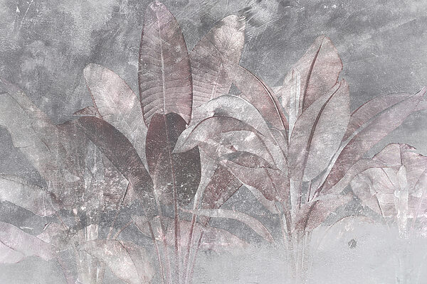 Muted leaves on textured background