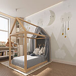 Carta da parati Una luna e delle nuvole in cielo