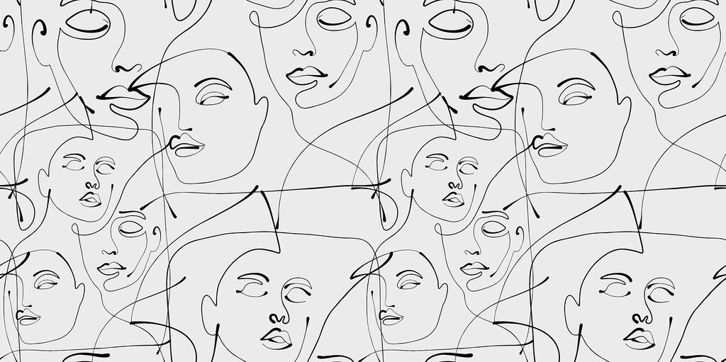 Un motivo di linee nere su sfondo bianco Un motivo di linee nere su sfondo bianco