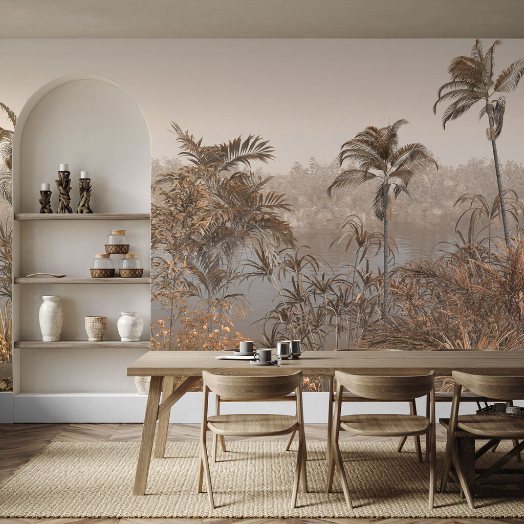 A swamp with plants and flowers