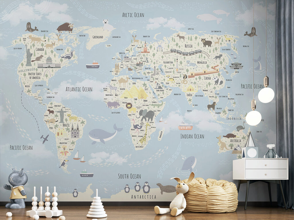 Una mappa del mondo con gli animali u96587pir5 1024x766 - Una mappa del mondo con gli animali