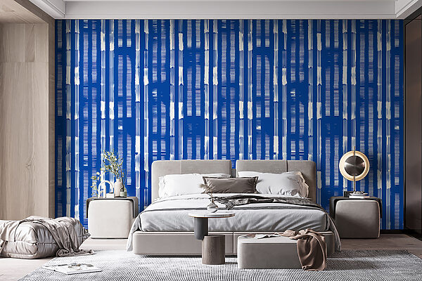 A blue and white striped pattern