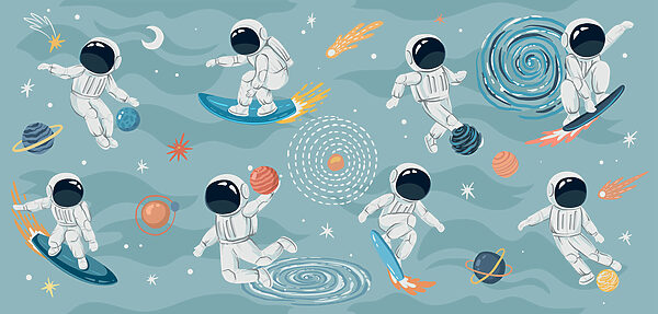 Un gruppo di astronauti nello spazio Un gruppo di astronauti nello spazio