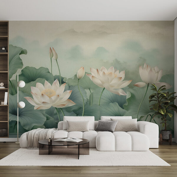 Un dipinto di fiori e foglie Un dipinto di fiori e foglie