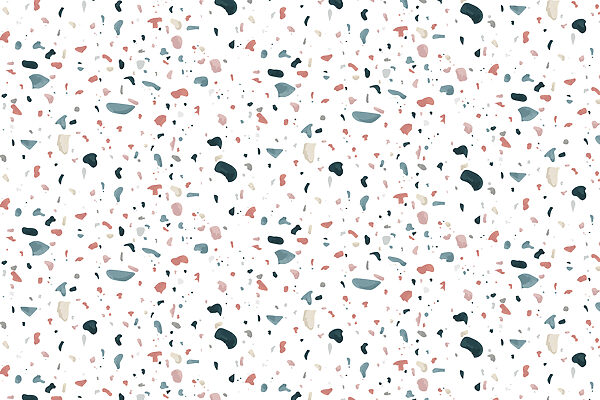A pattern of small colored spots