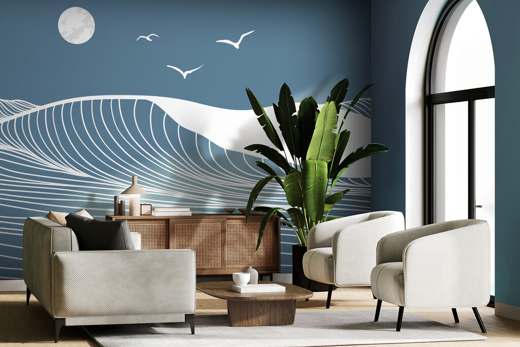 Waves and birds in the sky Waves and birds in the sky