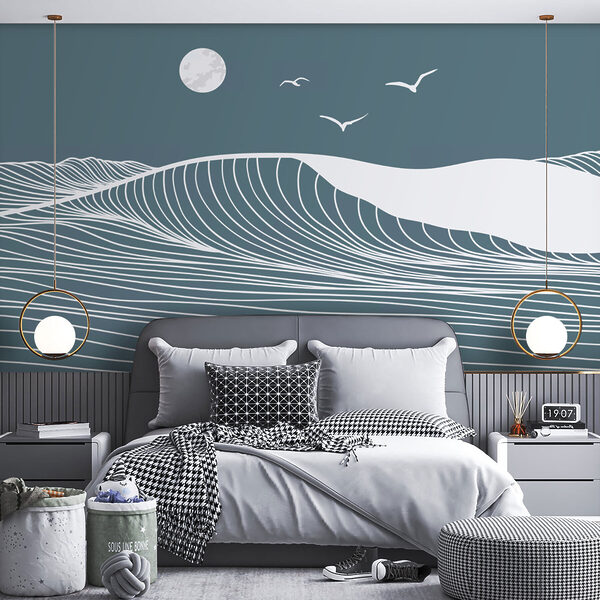 Waves and birds in the sky Waves and birds in the sky