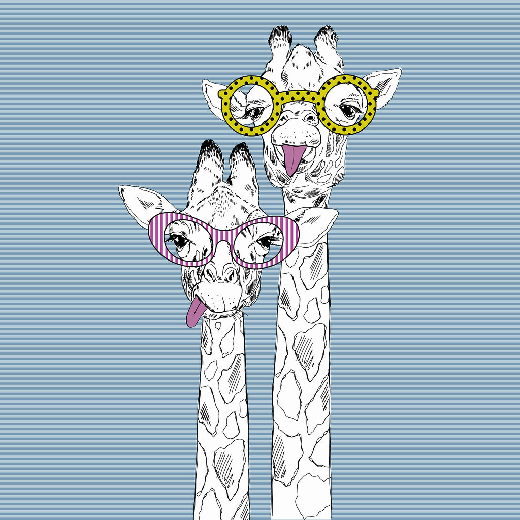 Una giraffa con gli occhiali Una giraffa con gli occhiali