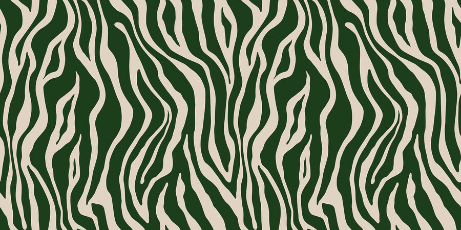 Una stampa zebrata verde e bianca Una stampa zebrata verde e bianca