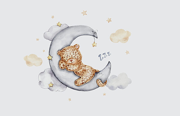 Un orsacchiotto che dorme sulla luna Un orsacchiotto che dorme sulla luna