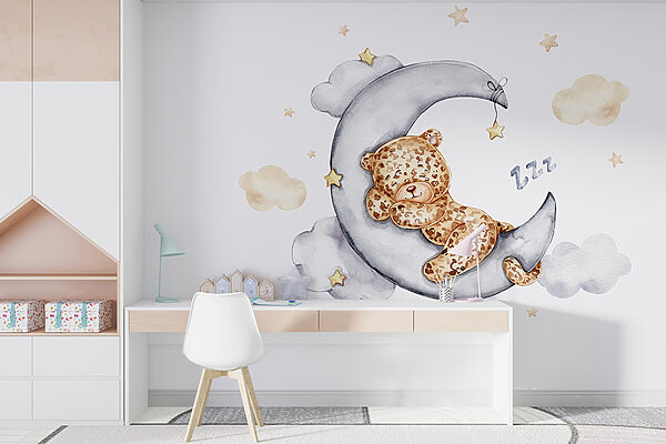 Un orsacchiotto che dorme sulla luna Un orsacchiotto che dorme sulla luna