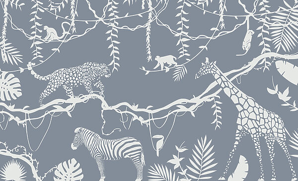 Una carta da parati con animali e piante Una carta da parati con animali e piante