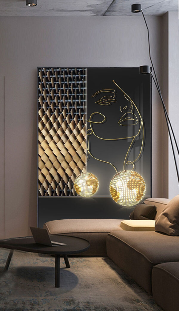 Quadri Artistic illusion: face and shimmering lights (COD: s02186)