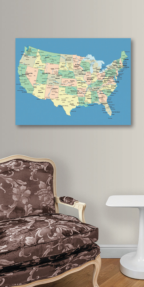 Quadri Quadri Una mappa degli Stati Uniti (COD: s09911)