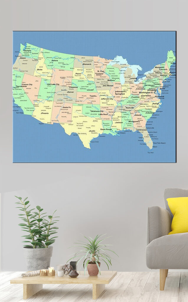 A map of the united states A map of the united states