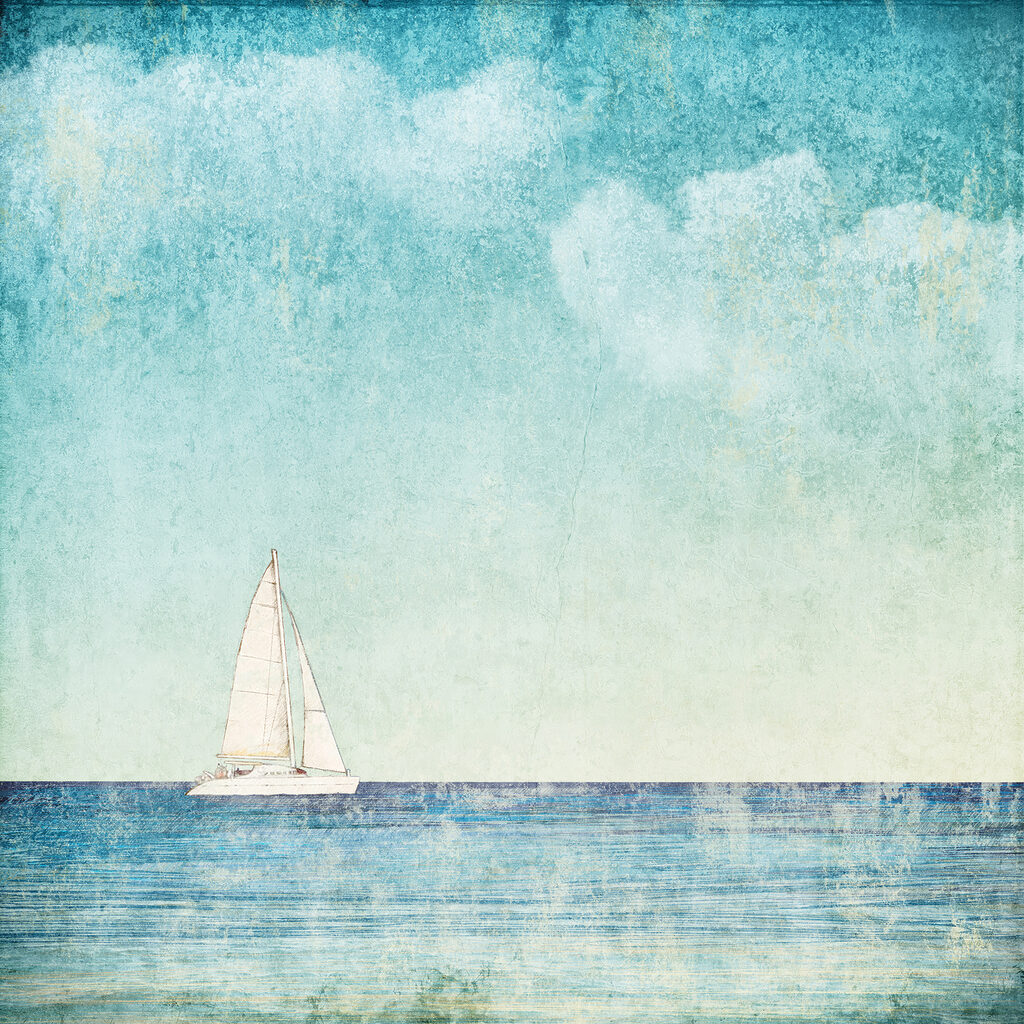 A sailboat in the ocean A sailboat in the ocean
