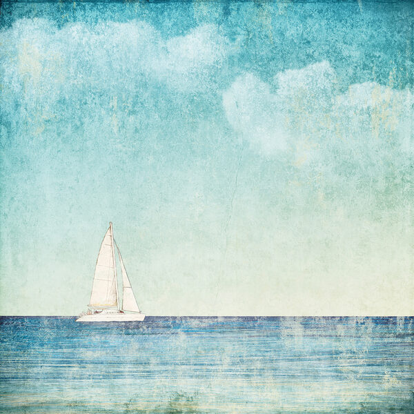 A sailboat in the ocean A sailboat in the ocean