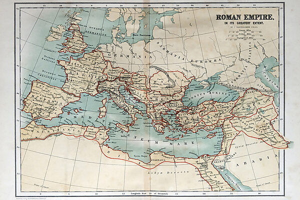 A map of europe with red lines A map of europe with red lines