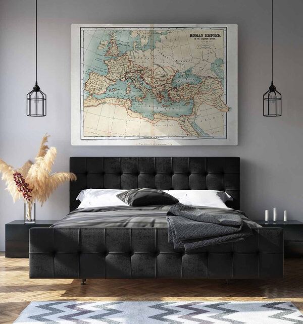 Quadri Quadri Una mappa dell'Europa con delle linee rosse (COD: s09978)