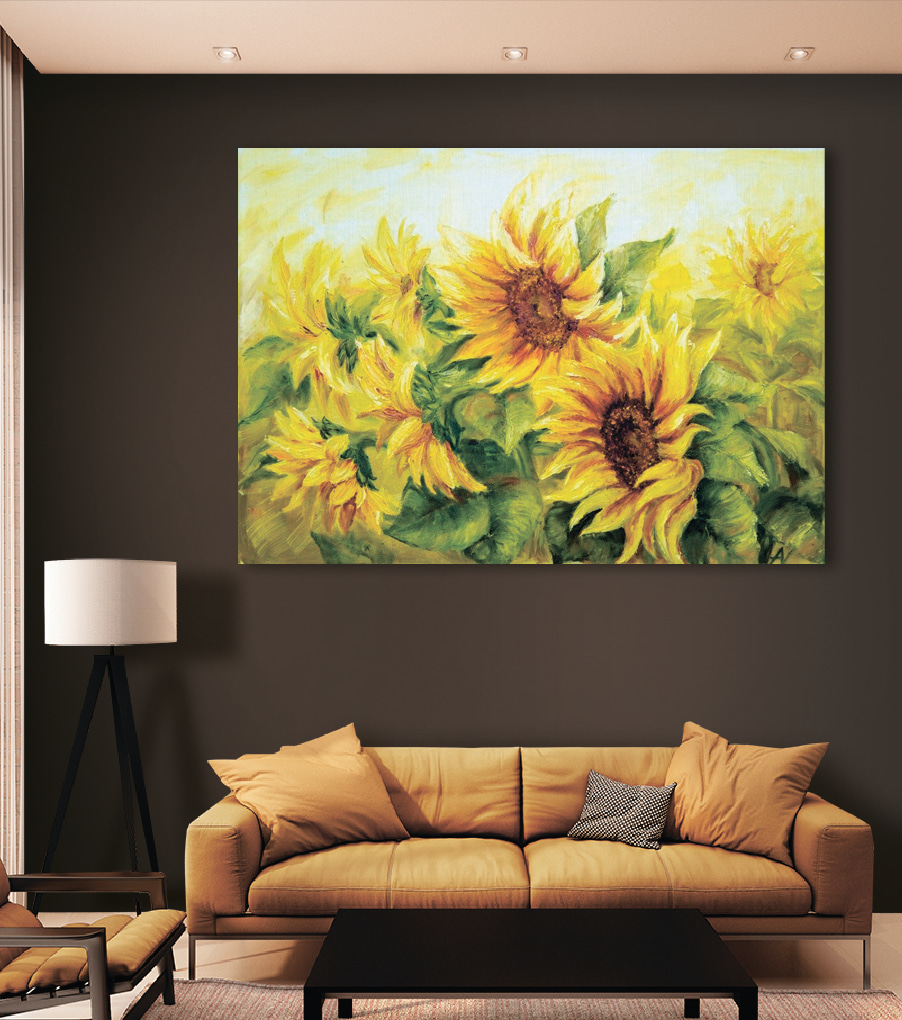 A painting of sunflowers A painting of sunflowers