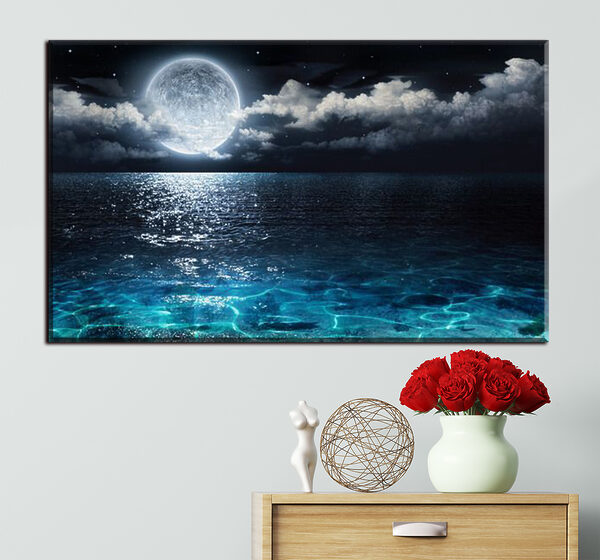 Quadri Quadri La luna sull'acqua di notte (COD: s17739)