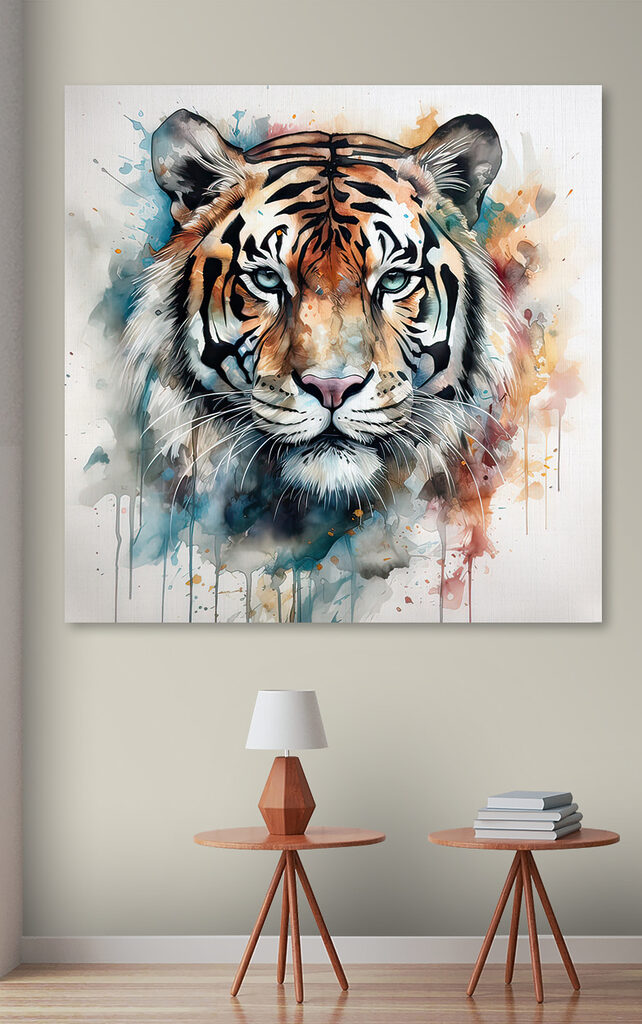A painting of a tiger A painting of a tiger