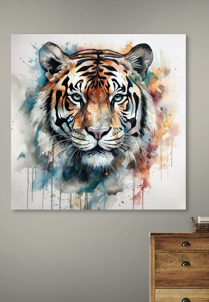 A painting of a tiger A painting of a tiger