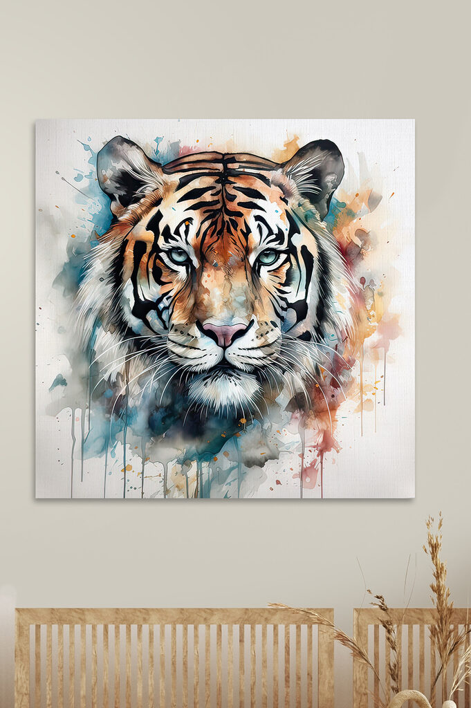 A painting of a tiger A painting of a tiger
