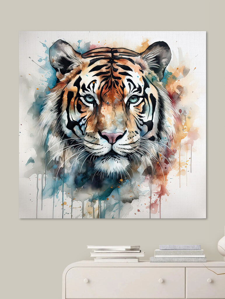 A painting of a tiger A painting of a tiger