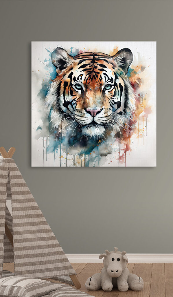 A painting of a tiger A painting of a tiger