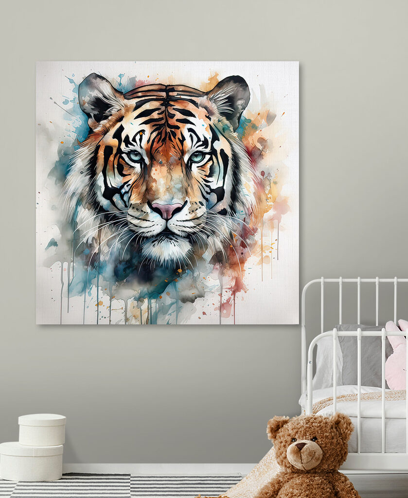 A painting of a tiger A painting of a tiger