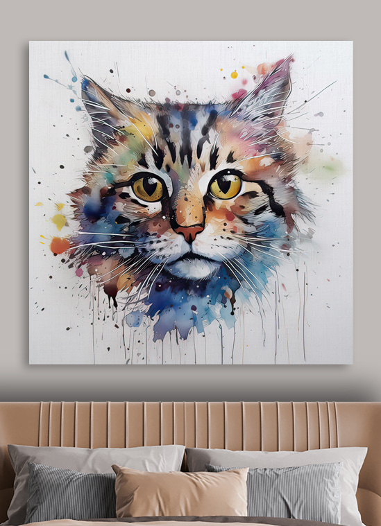 A painting of a cat A painting of a cat