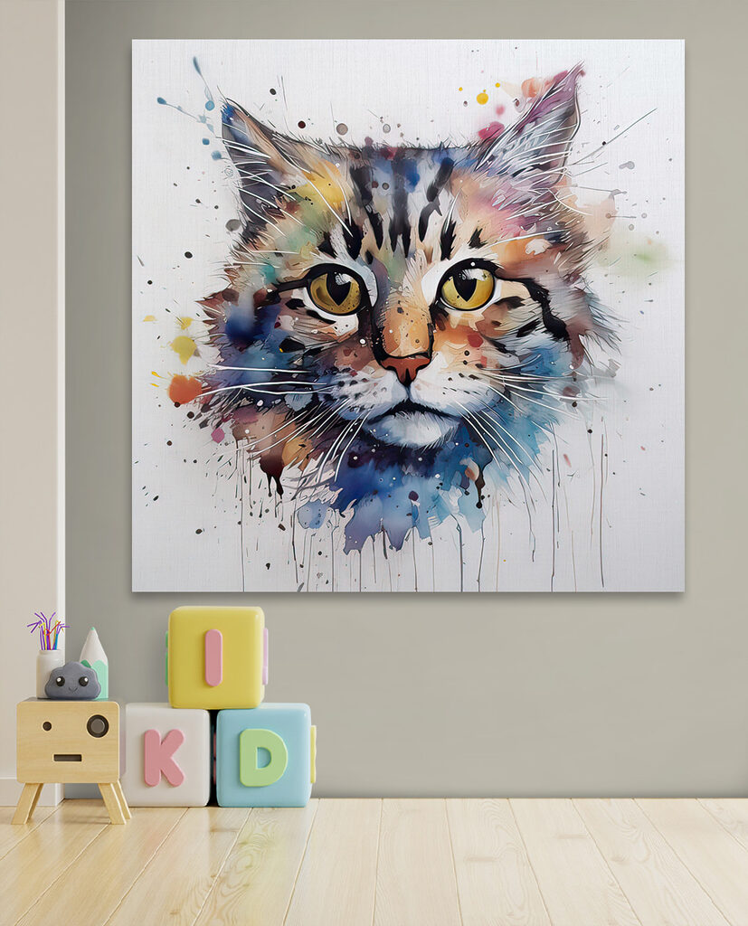 A painting of a cat A painting of a cat