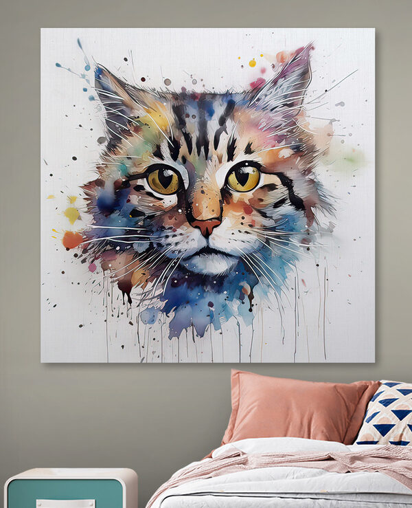 A painting of a cat A painting of a cat