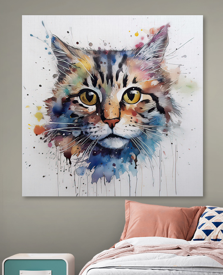 A painting of a cat A painting of a cat