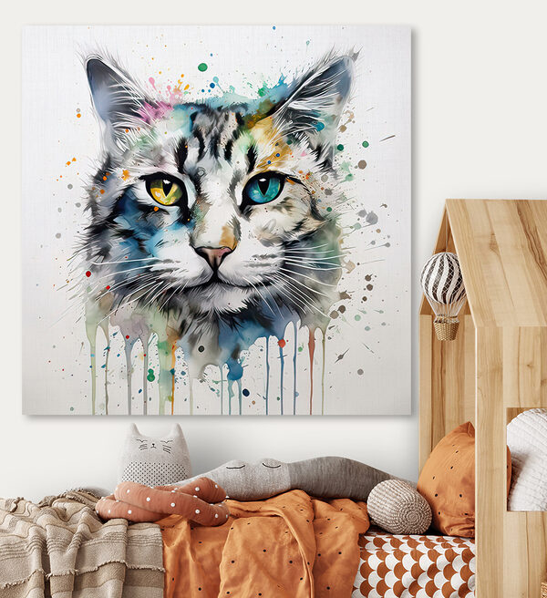 Quadri Un gatto dagli occhi blu