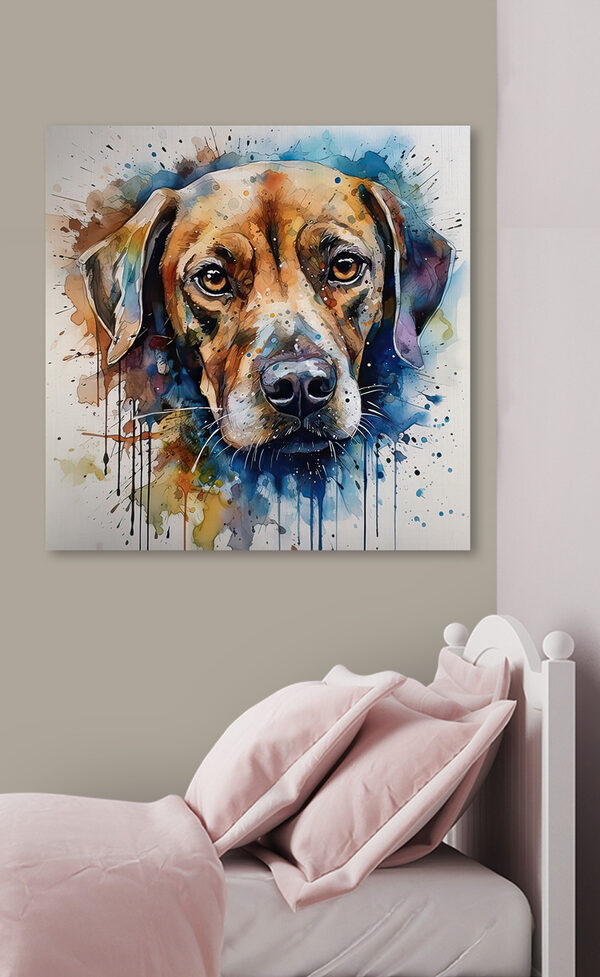 Quadri Un dipinto raffigurante un cane