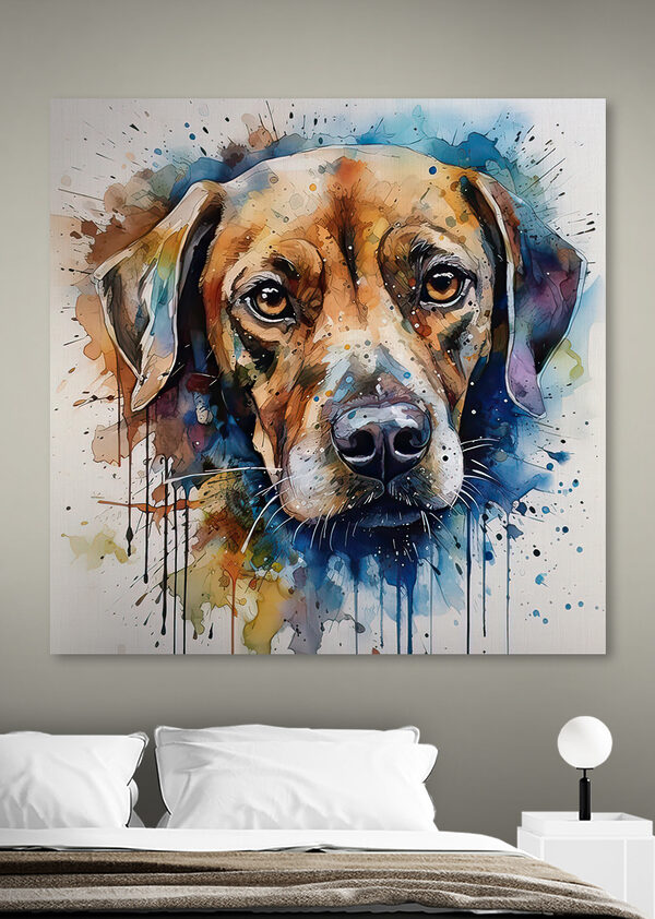 A painting of a dog