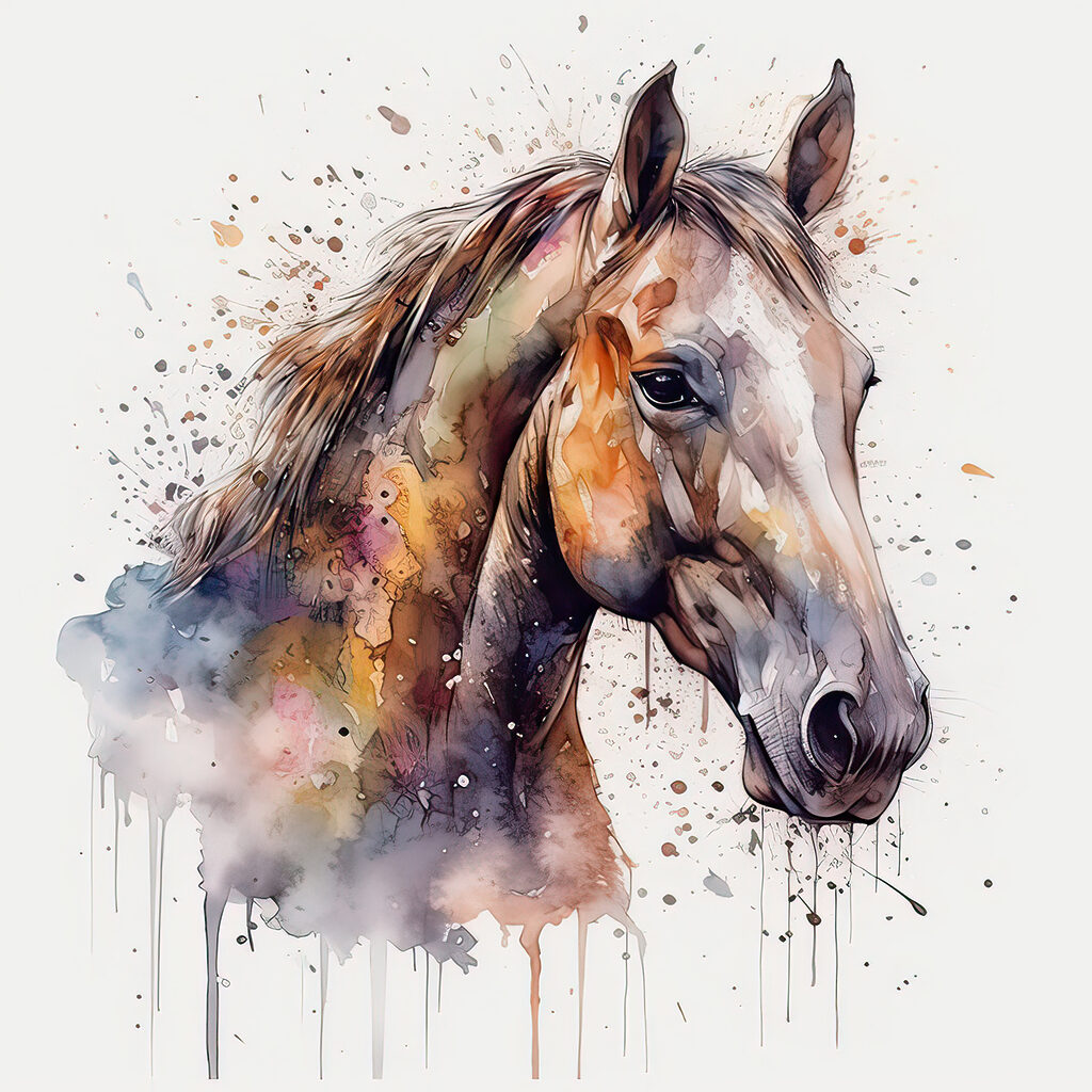 A painting of a horse A painting of a horse