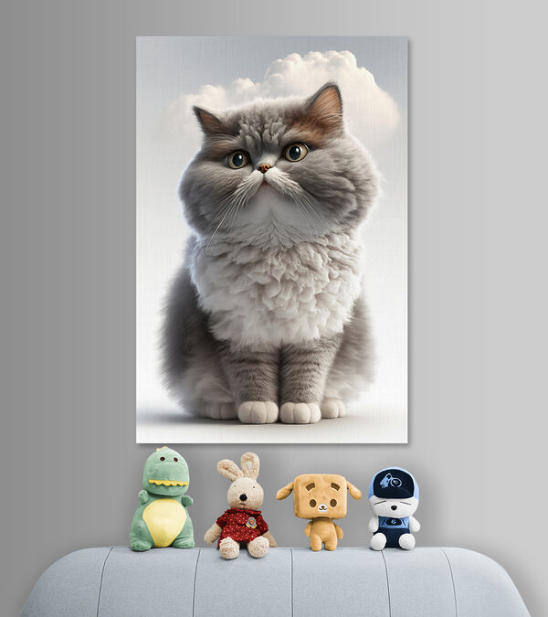 A cat looking at the camera