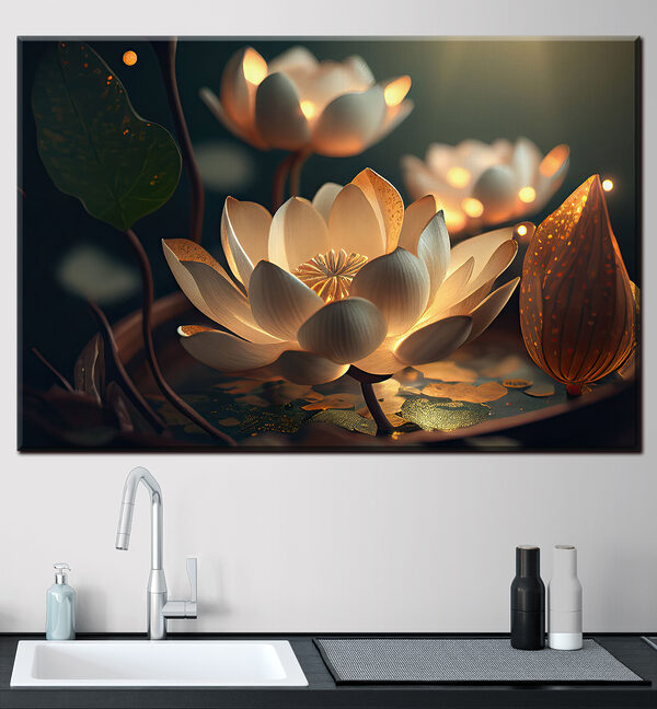 Quadri Un fiore bianco con delle macchioline gialle (COD: s33100) Quadri Quadri Un fiore bianco con delle macchioline gialle (COD: s33100)