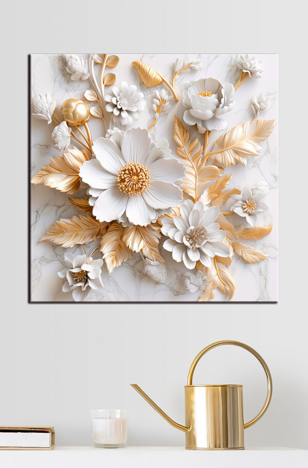 Elegant Floral Design in Cream and Beige