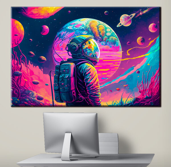 Quadri Quadri Una persona che indossa una tuta spaziale e un casco (COD: s33058)